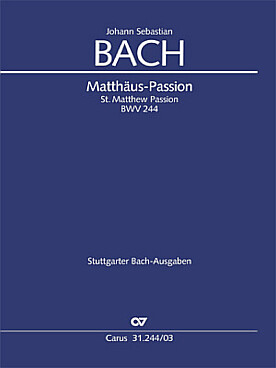 Illustration de Passion selon St Mathieu BWV 244 (SATB et piano, en allemand)