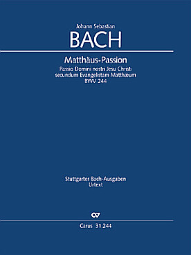 Illustration de Passion selon St Mathieu BWV 244 (SATB et orchestre en allemand) - Conducteur