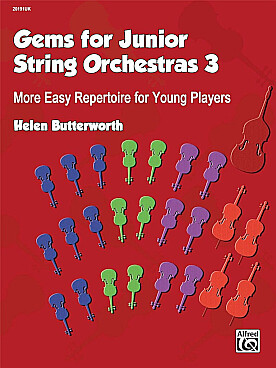 Illustration de GEMS FOR JUNIOR STRING ORCHESTRAS (C+P) - Vol. 3 more easy repertoire for young players