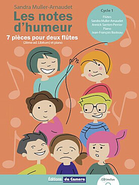 Illustration de Les Notes d'humeur, 7 pièces pour une ou deux flûtes et piano (cycle 1)