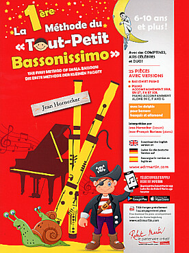 Illustration de La 1re MÉTHODE TOUT PETIT BASSONISSIMO comptines, airs célèbres et duos - à partir de 6 ans et 10 ans et plus !