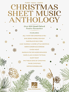 Illustration de CHRISTMAS SHEET MUSIC ANTHOLOGY (P/V/G)