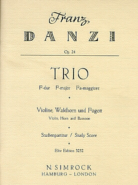 Illustration de Trio op. 24 en fa M pour violon, cor et basson