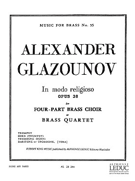 Illustration glazounov in modo religioso op. 38