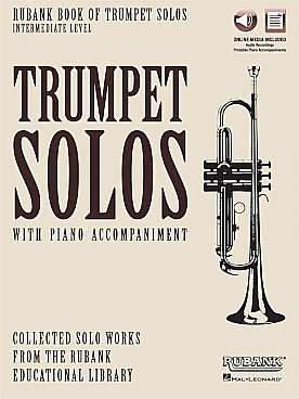 Illustration de RUBANK BOOK OF TRUMPET SOLOS - Intermediate level
