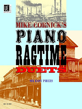 Illustration piano ragtime duets, six easy pieces