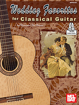 Illustration wedding favorites for classical guitar