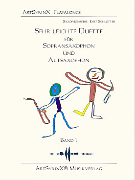 Illustration de SEHR LEICHTE DUETTE für saxophone soprano und alto - Band 1