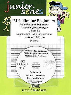 Illustration de Melodies for beginners for soprano, alto saxophone et piano - Volume 2