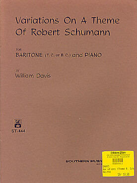 Illustration de VARIATIONS ON THE THEME OF R. SCHUMANN pour baryton (TC/BC) et piano   