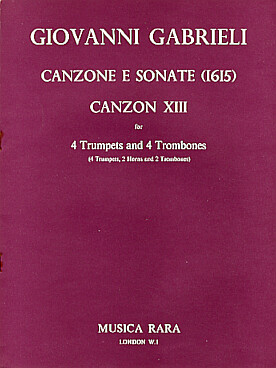 Illustration de Canzon XIII pour 4 trompettes et 4 trombones