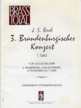 Illustration de 3 Brandenburgisches Konzert pour ensemble de 12 cuivres - N° 1 : Satz