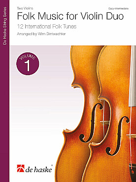 Illustration de FOLK MUSIC FOR VIOLIN DUO - Vol. 1 : 12 International folk tunes