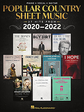 Illustration de POPULAR COUNTRY SHEET MUSIC (P/V/G) 27 hits from 2020-2022