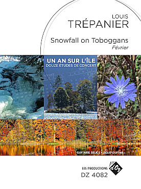 Illustration de Un An sur l'Île - Février : Snowfall on toboggans