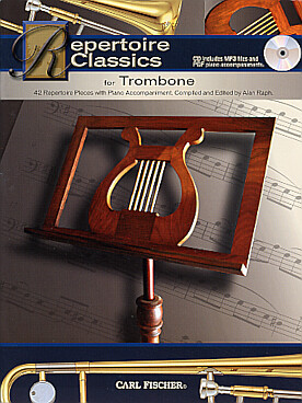 Illustration de Repertoire classics for trombone : 42 pièces avec piano pdf à imprimer et CD MP3