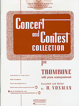 Illustration de CONCERT AND CONTEST COLLECTION for  trombone and piano