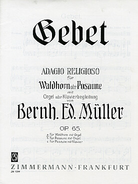 Illustration de Gebet, adagio religioso op .65     
