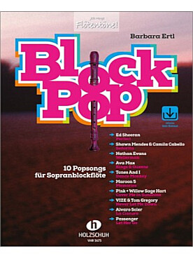 Illustration blockpop, 10 popsongs flute bec soprano