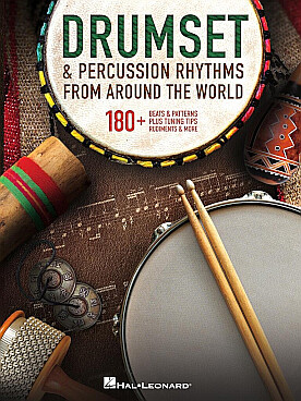 Illustration de DRUMSET & PERCUSSION RHYTHMS FROM AROUND THE WORLD
