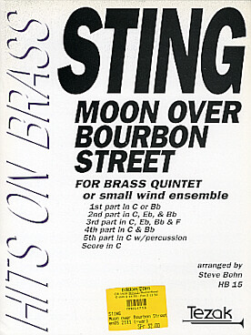 Illustration sting moon over bourbon street