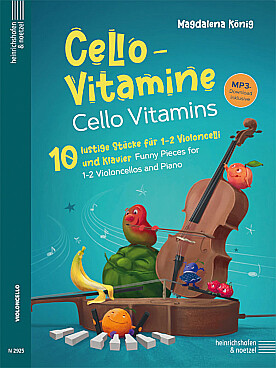 Illustration de Cello-Vitamines : 11 pièces pour 1 ou 2 violoncelles et piano