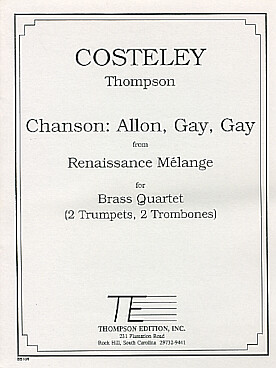 Illustration costeley chanson : allon, gay, gay