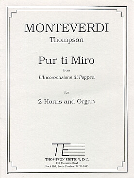 Illustration de Pur ti Miro from L'incoronazone di Poppea pour 2 cors et orgue   