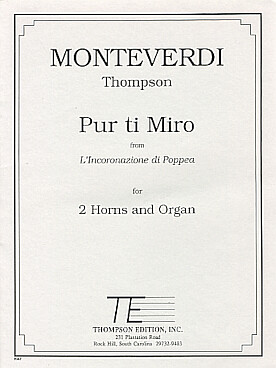 Illustration de Pur ti Miro from L'incoronazone di Poppea pour 2 cors et orgue