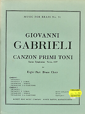 Illustration de Canzon primi toni pour 8 cuivres
