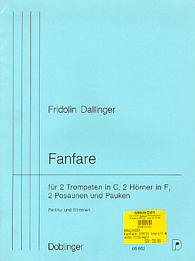 Illustration de Fanfare pour 2 trompettes, 2 cors en fa, 2 trombones et timbales