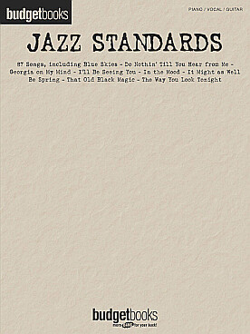 Illustration de JAZZ STANDARDS (coll. Budgetbooks) pour piano facile : 87 morceaux (P/V/G) 352 pages