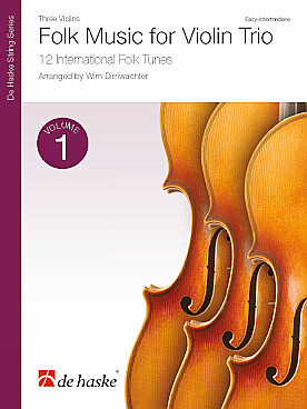 Illustration de FOLK MUSIC FOR VIOLIN TRIO - Vol. 1 (facile-intermédiaire)