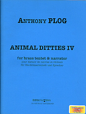 Illustration de Animal ditties IV pour dixtuor de cuivres et récitant