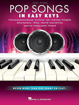 Illustration pop songs in easy keys