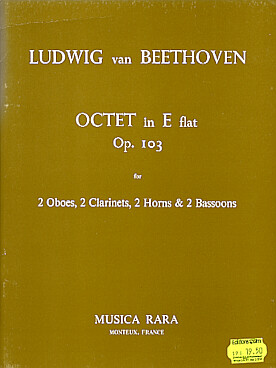 Illustration de Octet op. 103 en mi b M pour 2 hautbois, 2 clarinettes, 2 cors et 2 bassons