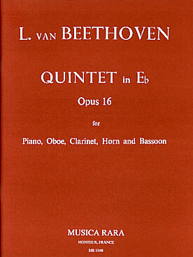 Illustration de Quintette op. 16 en mi b M pour piano, hautbois, clarinette, cor et basson