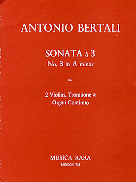 Illustration de Sonata à 3 en la m pour 2 violons,  trombone et orgue