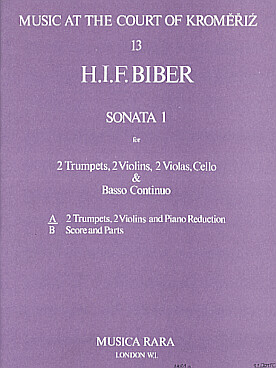 Illustration de Sonate N° 1 pour 2 trompettes, 2 violons et piano   