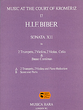 Illustration de Sonate N° 12 pour 2 trompettes, 2 violons et piano