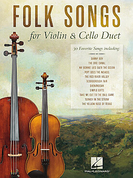 Illustration de FOLK SONGS for violin and cello