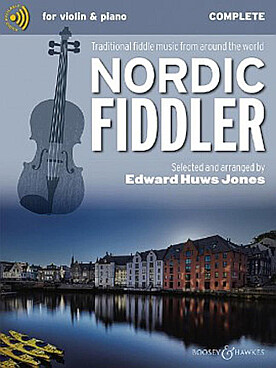 Illustration de The NORDIC FIDDLER, 18 morceaux arr. Huws Jones, avec 2e violon et guitare facile ad lib. et accès audio - version avec acc. piano ou violon et guitare