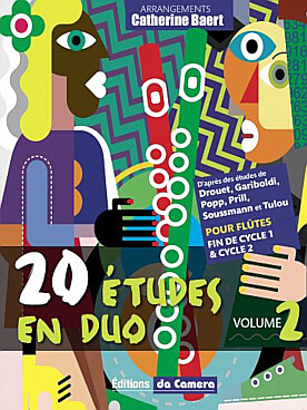 Illustration de 20 ÉTUDES EN DUO d'après les études de Drouet, Gariboldi, Popp, Prill et Soussmann (Fin cycle 1 & cycle 2) - Vol. 2
