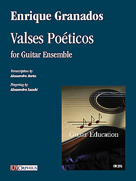 Illustration valses poeticos for guitar ensemble
