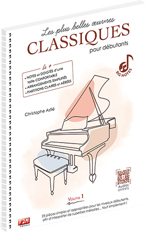 Illustration de Les plus belles œuvres CLASSIQUES  pour  débutants Vol.1   