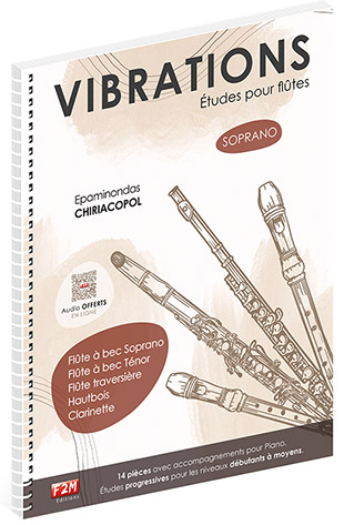 Illustration de Vibrations - Etudes pour flûtes -  flûte à bec Soprano, Ténor, flûte  traversière - Hautbois - Clarinette  